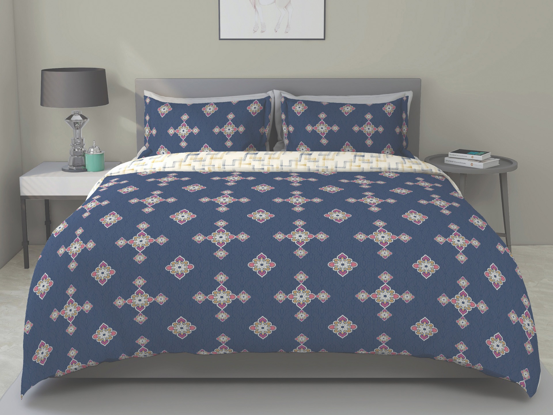 Sleepwell Tiara Bedsheet & Duvet Cover King 